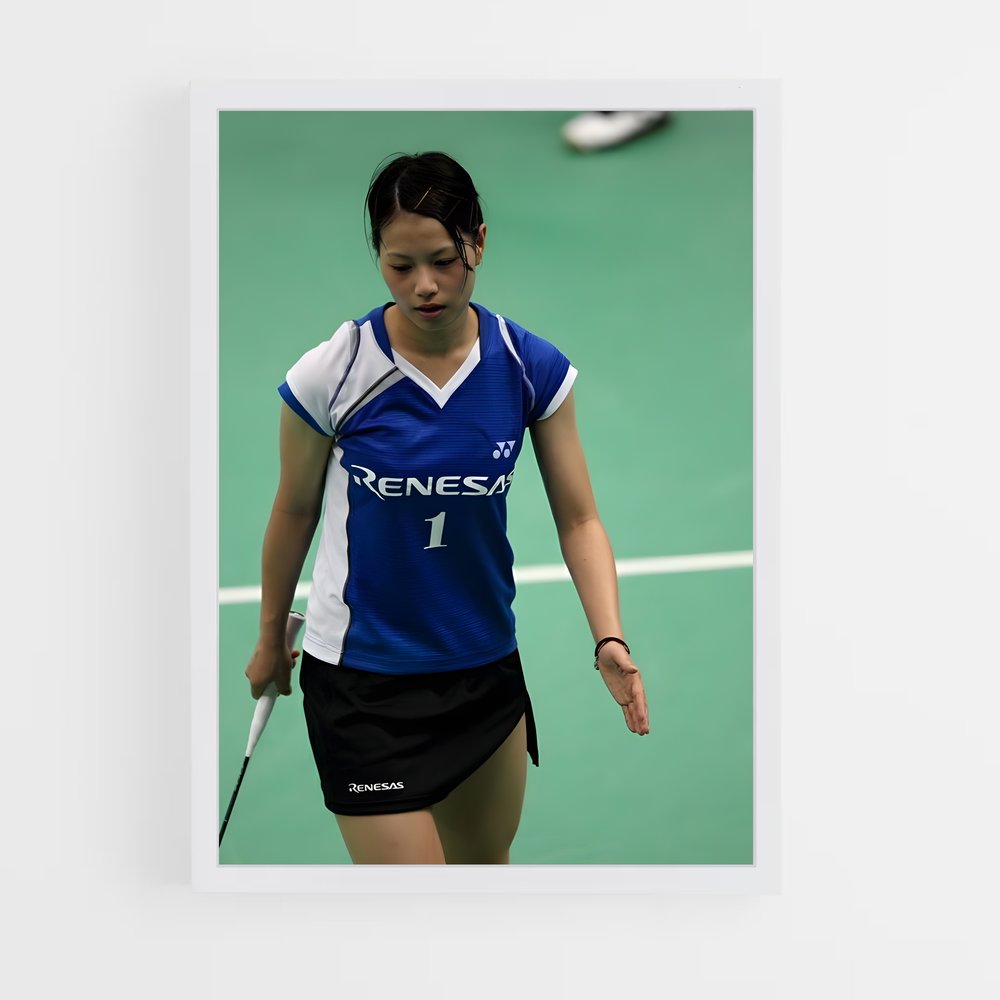 Poster Yuki fukushima déterminée – affiche Badminton (vue 3)